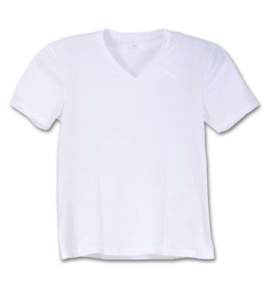 大きいサイズ メンズ PUMA 2P 抗菌防臭 半袖 Tシャツ 半袖Ｔシャツ Vネック ホワイト 1149-5214-1 3L 4L 5L 6L 8L