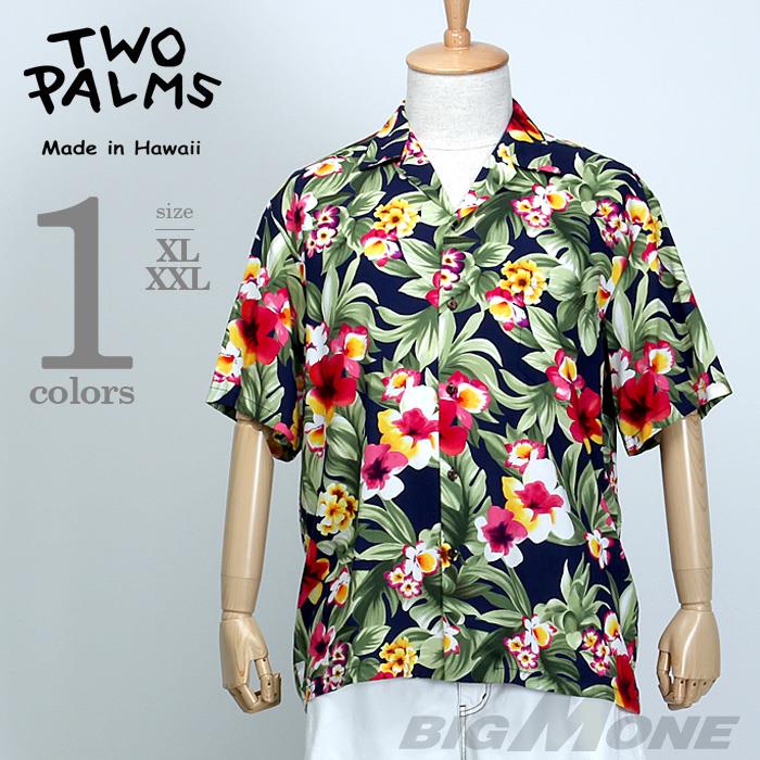 大きいサイズ メンズ TWO PALMS  半袖アロハシャツ MADE IN HAWAII 501r-k-nan