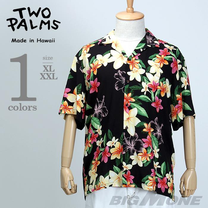 大きいサイズ メンズ TWO PALMS  半袖アロハシャツ MADE IN HAWAII 501r-k-nad