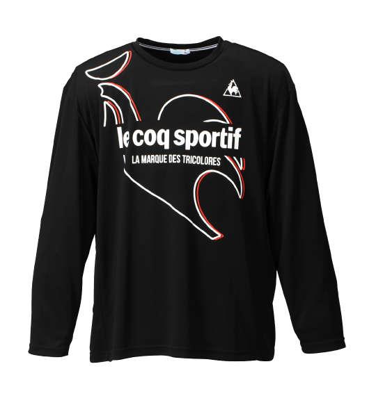 大きいサイズ メンズ LE COQ SPORTIF 長袖Tシャツ ブラック 1178-6350-2 3L 4L 5L 6L 