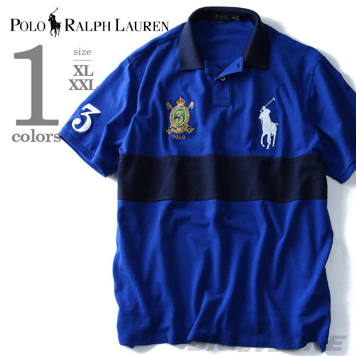 大きいサイズ メンズ POLO RALPH LAUREN  半袖ビッグポニー鹿の子ポロシャツ SLIM FIT  USA直輸入 710-661826-00