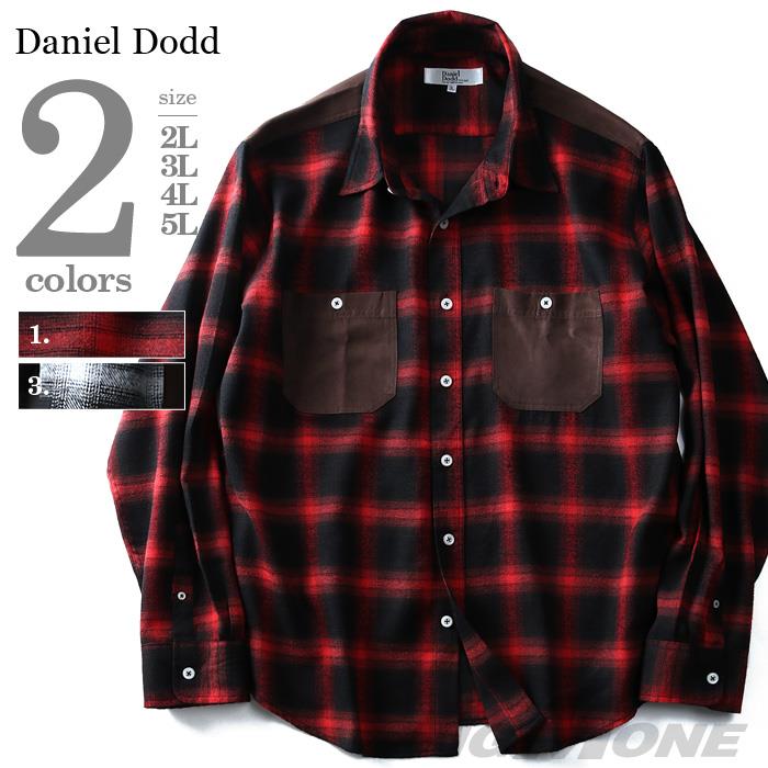 DANIEL DODD 長袖フランネルオンブレスウェード切替レギュラーシャツ 916-170405