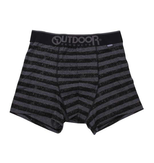 大きいサイズ メンズ OUTDOOR PRODUCTS ブラックパターン ボクサーパンツ 下着 肌着 インナー 前開き ボクサー パンツ ブラック ボーダー 1149-8262-2 3L 4L 5L 6L