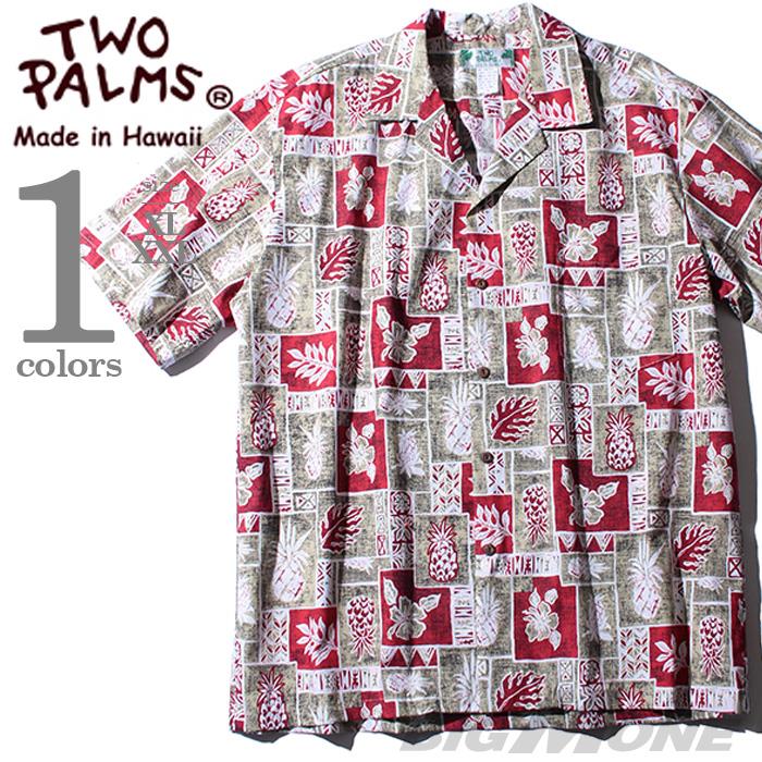 大きいサイズ メンズ TWO PALMS  半袖アロハシャツ MADE IN HAWAII 501c-l-pbr