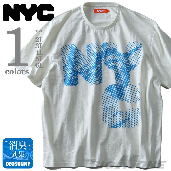 タダ割 大きいサイズ メンズ NYC プリント半袖 Tシャツ 半袖Tシャツ azt-1802107