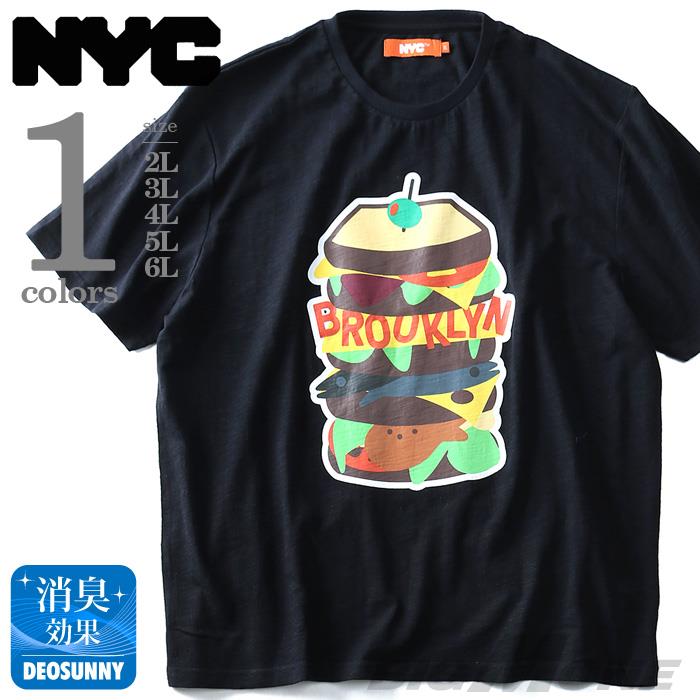 タダ割 大きいサイズ メンズ NYC プリント半袖 Tシャツ 半袖Tシャツ azt-1802111