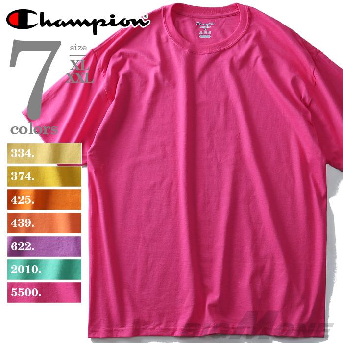 大きいサイズ メンズ Champion チャンピオン 半袖 Ｔシャツ 無地 半袖Tシャツ USA 直輸入 ct1000