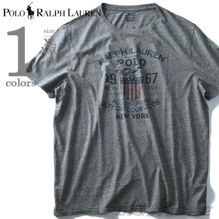 大きいサイズ メンズ POLO RALPH LAUREN ポロ ラルフローレン 半袖 Ｔシャツ プリント 半袖Tシャツ グレー XL XXL USA 直輸入 710685947001