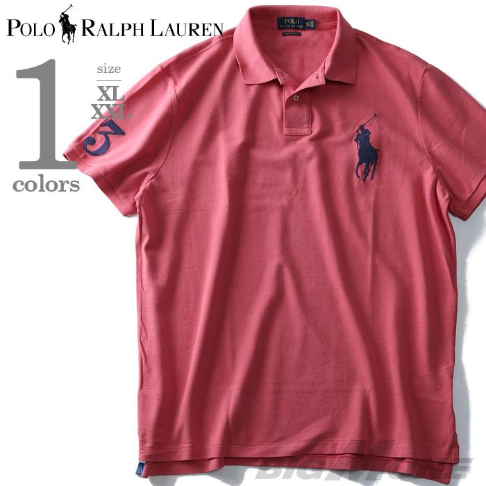 大きいサイズ メンズ POLO RALPH LAUREN ポロ ラルフローレン 半袖 ビッグポニー 鹿の子 ポロシャツ レッド XL XXL USA 直輸入 710697457003