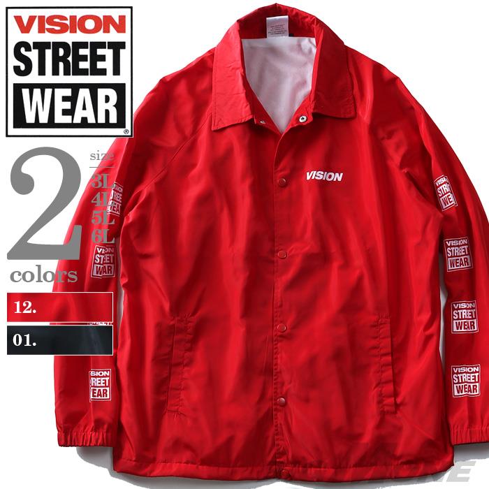 大きいサイズ メンズ VISION STREET WEAR バックプリント付 コート ジャケット アウター 8704102