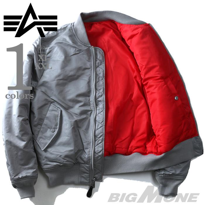大きいサイズ メンズ ALPHA INDUSTRIES アルファインダストリーズ ジャケット アウター MA-1 スリムフィット リバーシブル フライトジャケット USA 直輸入 mjm44530c1