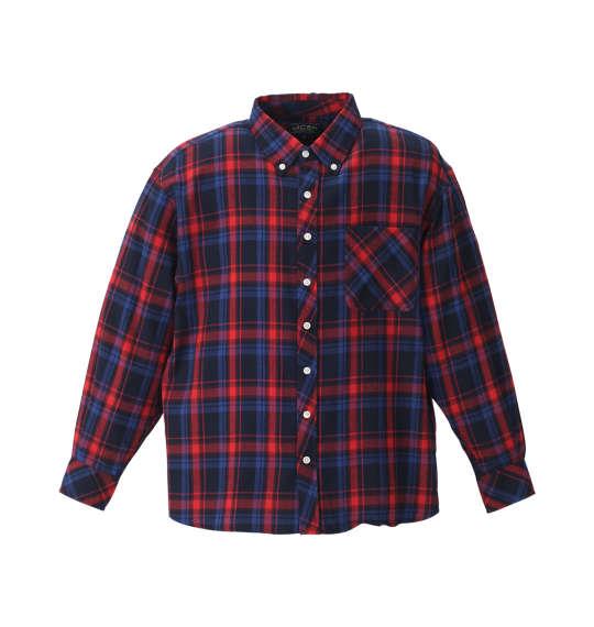 Mc.S.P チェック長袖B.Dネルシャツ レッド×ネイビー 1157-8301-1