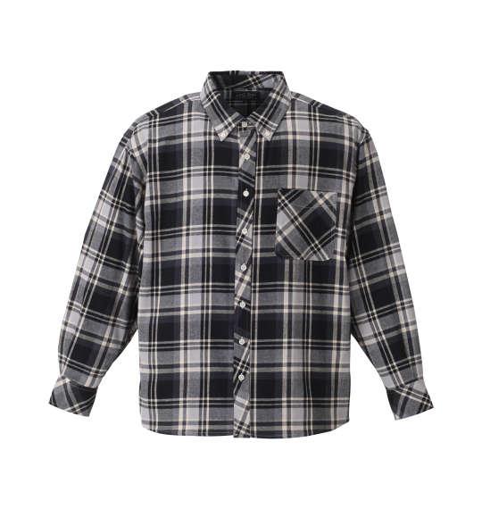 Mc.S.P チェック長袖B.Dネルシャツ サックス×ブラック 1157-8302-1