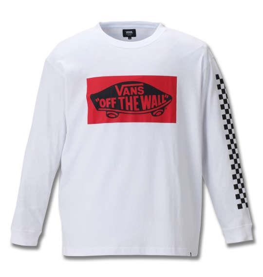 大きいサイズ メンズ VANS 長袖Tシャツ ホワイト 1178-8680-1 3L 4L 5L 6L 