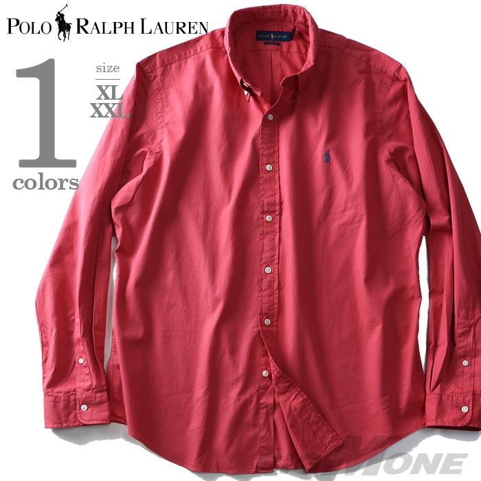 大きいサイズ メンズ POLO RALPH LAUREN ポロ ラルフローレン 長袖 シャツ ボタンダウンシャツ 長袖シャツ カジュアルシャツ レッド XL XXL USA 直輸入 710718717001