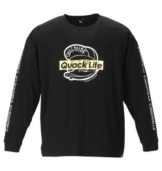 大きいサイズ メンズ b-one-soul DUCK DUDE 長袖 Tシャツ 長袖Tシャツ ブラック 1158-9100-2 3L 4L 5L 6L