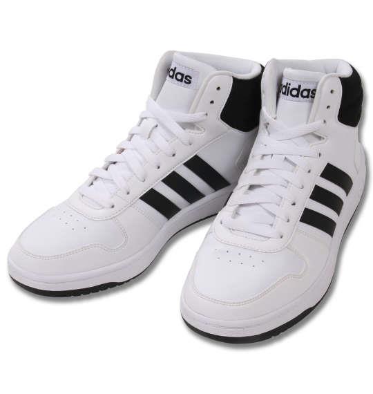 大きいサイズ メンズ adidas スニーカー アディフープスミッド2.0 ランニングホワイト 1140-9203-1 30 31 32
