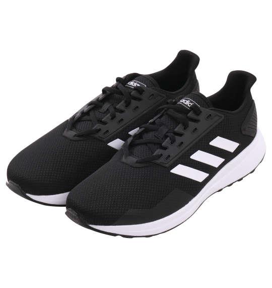 大きいサイズ メンズ adidas スニーカー デュラモ9ワイドM ブラック × ホワイト 1140-9205-1 30 31 32