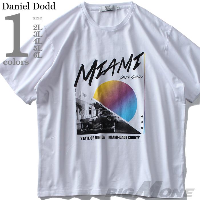 大きいサイズ メンズ DANIEL DODD ベア天 プリント 半袖 Tシャツ MIAMI 春夏新作 azt-1902155