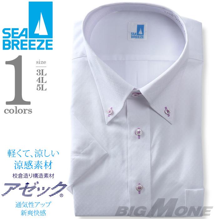 2点目半額 大きいサイズ メンズ SEA BREEZE シーブリーズ 半袖 ワイシャツ ボタンダウン 形態安定 春夏新作 ehcb26-8