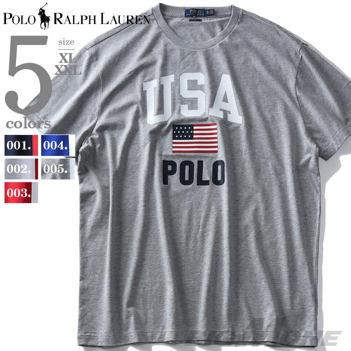 大きいサイズ メンズ POLO RALPH LAUREN ポロ ラルフローレン ロゴ プリント 半袖 Tシャツ USA直輸入 710743917