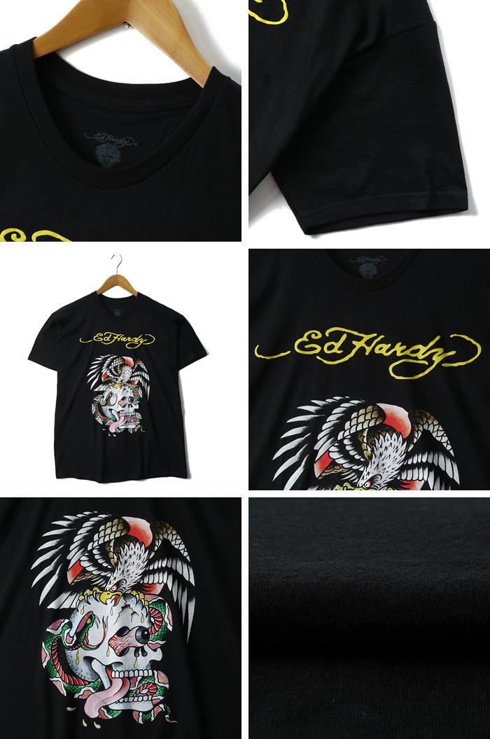 大きいサイズ メンズ XL XXL ED HARDY エド ハーディー 半袖 プリント Tシャツ USA 直輸入 eh12-1217