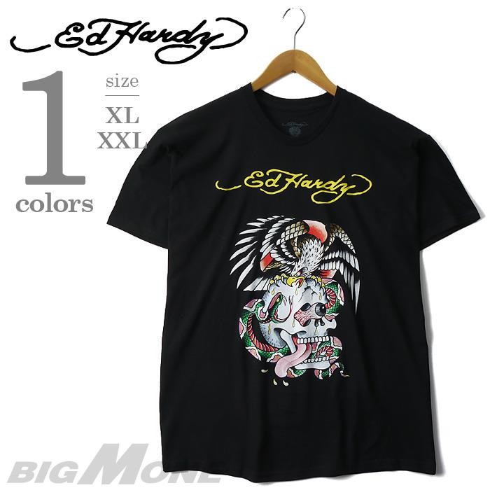 大きいサイズ メンズ XL XXL ED HARDY エド ハーディー 半袖 プリント Tシャツ USA 直輸入 eh12-1217