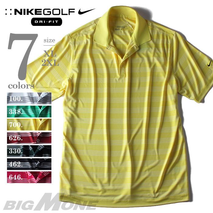 【WEB限定価格】大きいサイズ メンズ NIKE GOLF ナイキ ゴルフ 半袖 ボーダー ポロシャツ DRI-FIT USA 直輸入 XL 2XL452505