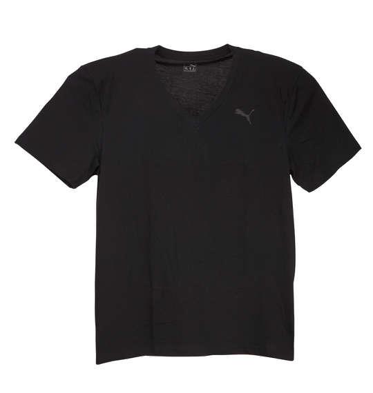 大きいサイズ メンズ PUMA 2P 抗菌防臭 半袖 Tシャツ 半袖Ｔシャツ Ｖネック ブラック 1149-5214-2 3L 4L 5L 6L 8L