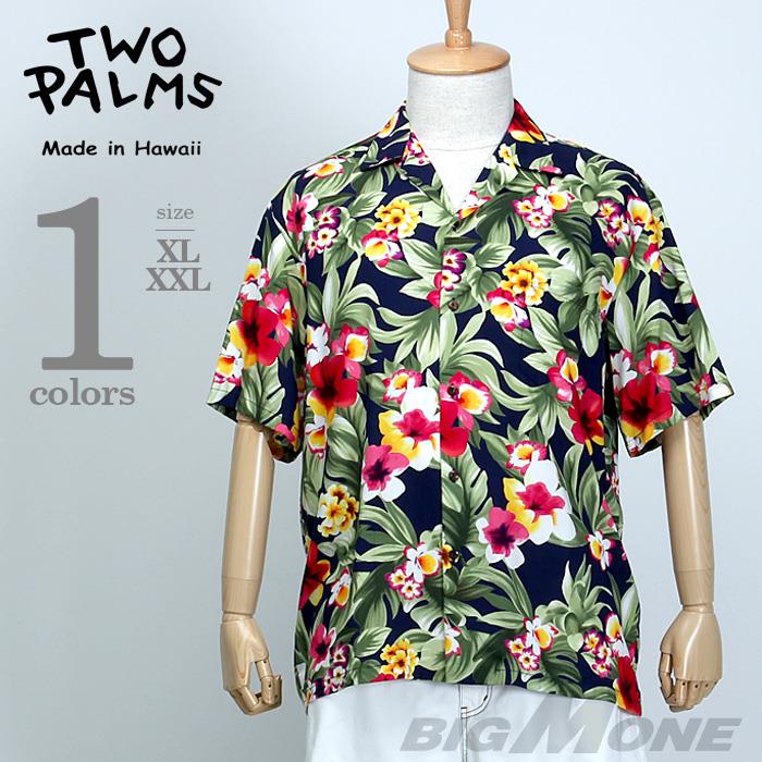 【WEB限定価格】大きいサイズ メンズ TWO PALMS (トゥーパームス) 半袖アロハシャツ MADE IN HAWAII 501r-k-nan
