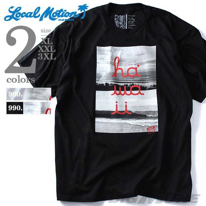 【WEB限定価格】【lo0511】大きいサイズ メンズ LOCAL MOTION ローカルモーション プリント 半袖 Tシャツ HAWAII USA 直輸入 smt4208