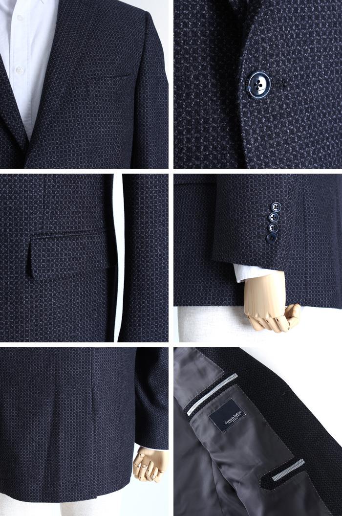 【WEB限定価格】大きいサイズ メンズ SARTORIA BELLINI ウール混 2ツ釦 ジャケット azjk-1626