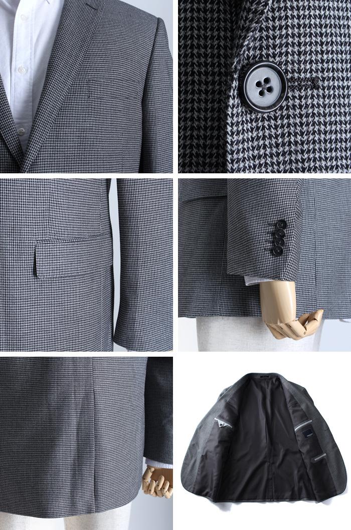 【WEB限定価格】大きいサイズ メンズ SARTORIA BELLINI 千鳥柄 2ツ釦 ジャケット azjk-1627