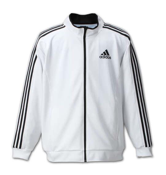 大きいサイズ メンズ adidas ウォームアップジャケット アウアー ジャンパー ジャケット ホワイト 1176-6360-1 3XO 4XO 5XO 6XO 7XO 8XO