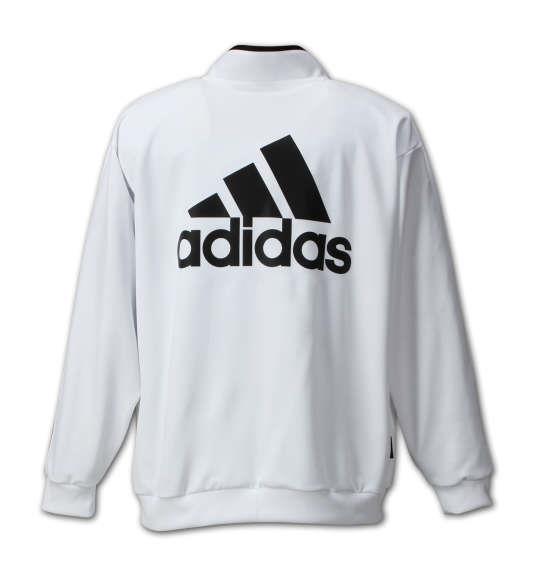 大きいサイズ メンズ adidas ウォームアップジャケット アウアー ジャンパー ジャケット ホワイト 1176-6360-1 3XO 4XO 5XO 6XO 7XO 8XO