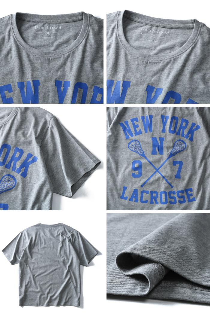 タダ割 大きいサイズ メンズ DANIEL DODD 半袖 Tシャツ オーガニック プリント 半袖Tシャツ LACROSSE azt-170242