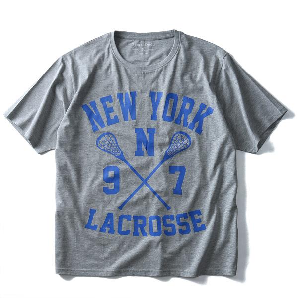 タダ割 大きいサイズ メンズ DANIEL DODD 半袖 Tシャツ オーガニック プリント 半袖Tシャツ LACROSSE azt-170242