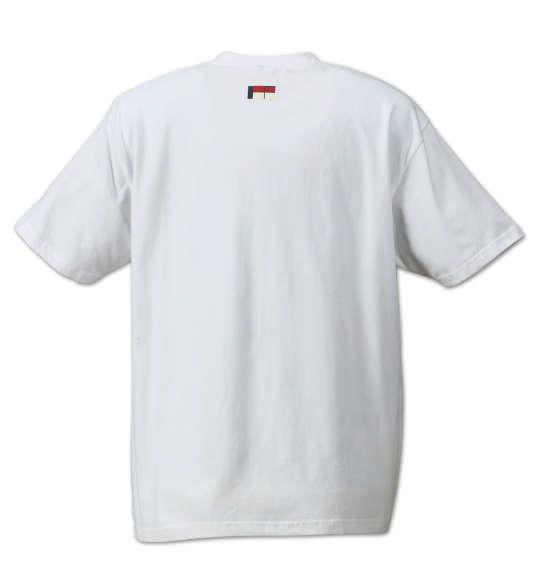 大きいサイズ メンズ H by FIGER 半袖 Tシャツ 半袖Ｔシャツ ホワイト 1168-7271-1 3L 4L 5L 6L 8L