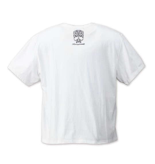 大きいサイズ メンズ Roen grande バンダナ柄ドクロ半袖Tシャツ ホワイト 1178-7535-1 3L 4L 5L 6L