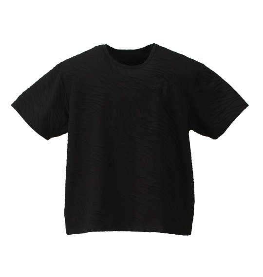 大きいサイズ メンズ Roen grande 斜め膨れジャガード半袖Tシャツ ブラック 1178-7536-2 3L 4L 5L 6L