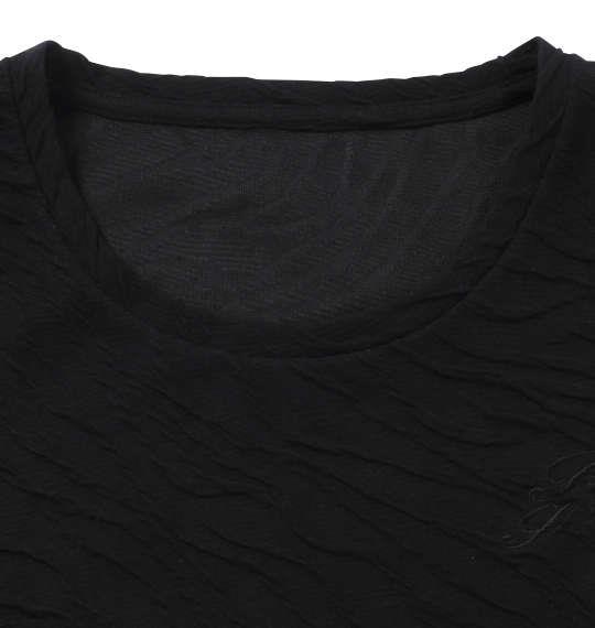 大きいサイズ メンズ Roen grande 斜め膨れジャガード半袖Tシャツ ブラック 1178-7536-2 3L 4L 5L 6L