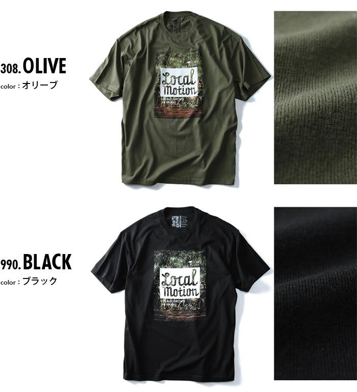 【WEB限定価格】【lo0511】大きいサイズ メンズ LOCAL MOTION ローカルモーション プリント 半袖 Tシャツ LOCALLY GROWN USA 直輸入 smt-4417