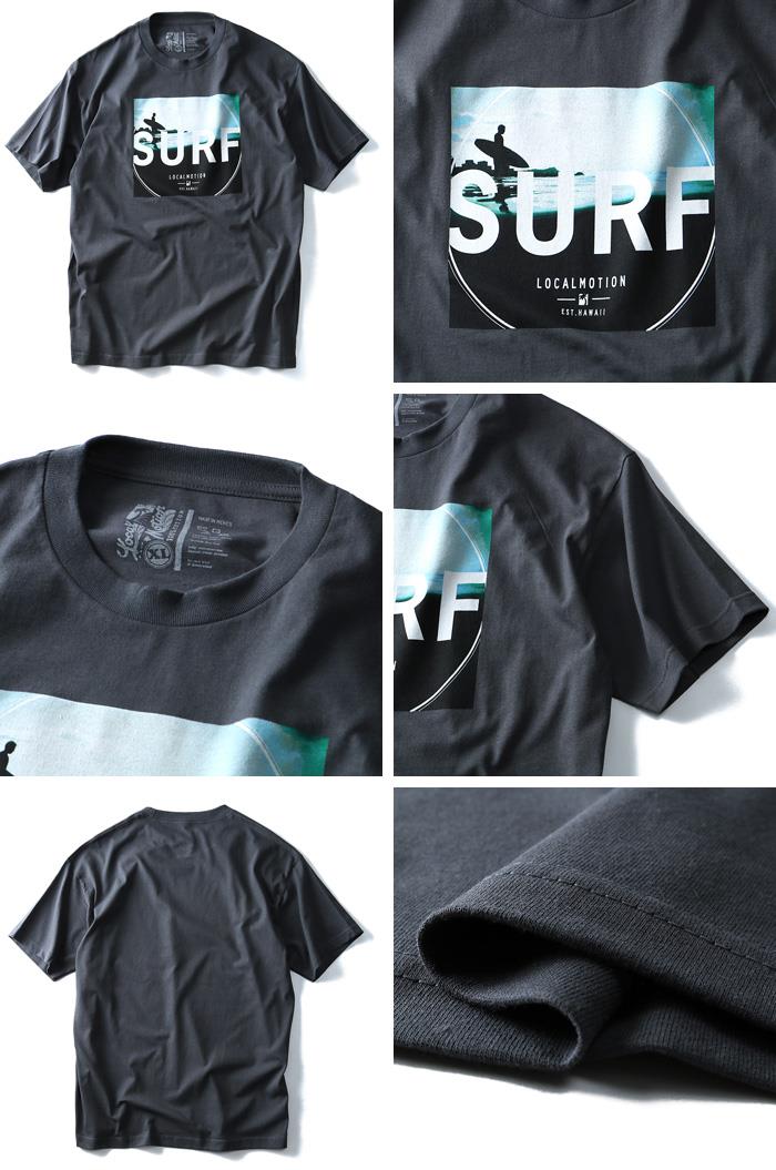 【WEB限定価格】【lo0511】大きいサイズ メンズ LOCAL MOTION ローカルモーション プリント 半袖 Tシャツ SURF USA 直輸入 smt-5117