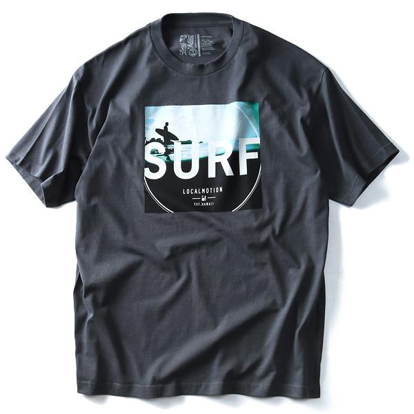 【WEB限定価格】【lo0511】大きいサイズ メンズ LOCAL MOTION ローカルモーション プリント 半袖 Tシャツ SURF USA 直輸入 smt-5117