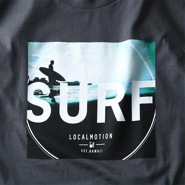 【WEB限定価格】【lo0511】大きいサイズ メンズ LOCAL MOTION ローカルモーション プリント 半袖 Tシャツ SURF USA 直輸入 smt-5117