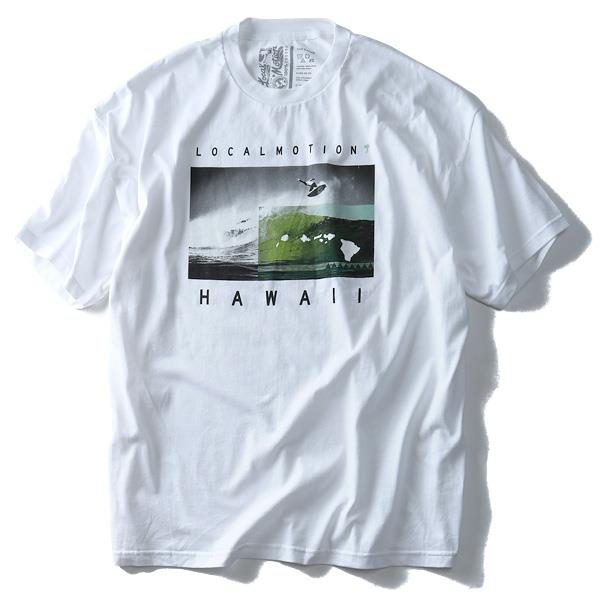 【WEB限定価格】【lo0511】大きいサイズ メンズ LOCAL MOTION ローカルモーション プリント 半袖 Tシャツ HAWAII USA 直輸入 smt-5122