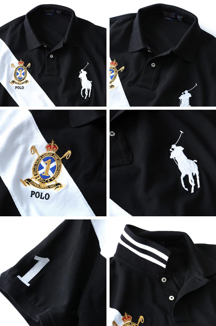 【WEB限定価格】ブランドセール 【大きいサイズ】【メンズ】POLO RALPH LAUREN(ポロ ラルフローレン) 半袖ビッグポニー鹿の子ポロシャツ SLIM FIT(1)【USA直輸入】710-660911-00