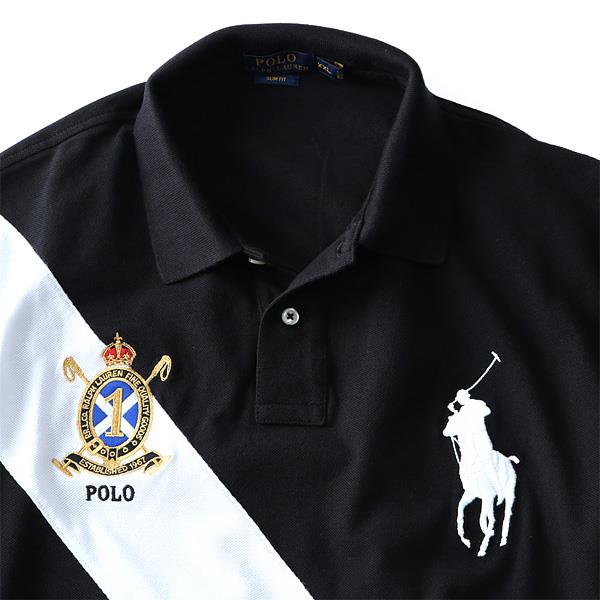 【WEB限定価格】ブランドセール 【大きいサイズ】【メンズ】POLO RALPH LAUREN(ポロ ラルフローレン) 半袖ビッグポニー鹿の子ポロシャツ SLIM FIT(1)【USA直輸入】710-660911-00