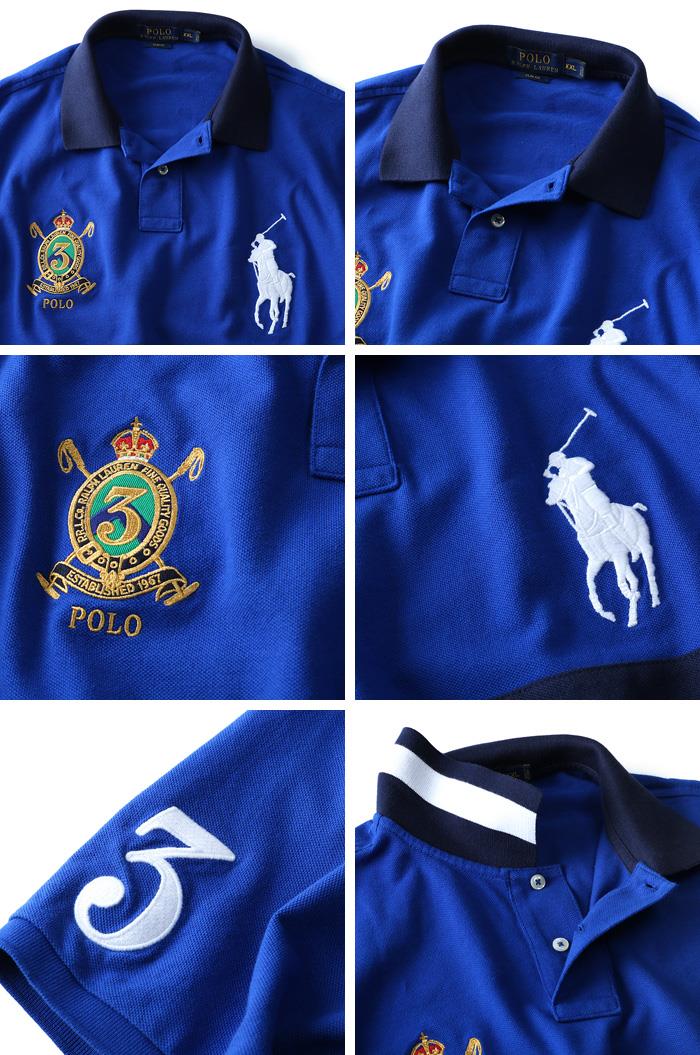 【WEB限定価格】ブランドセール 【大きいサイズ】【メンズ】POLO RALPH LAUREN(ポロ ラルフローレン) 半袖ビッグポニー鹿の子ポロシャツ SLIM FIT(3)【USA直輸入】710-661826-00