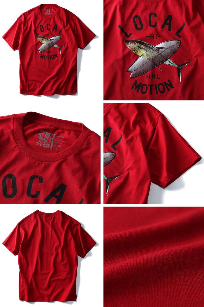 【WEB限定価格】【lo0511】大きいサイズ メンズ LOCAL MOTION ローカルモーション プリント 半袖 Tシャツ HNL USA 直輸入 smt-5111